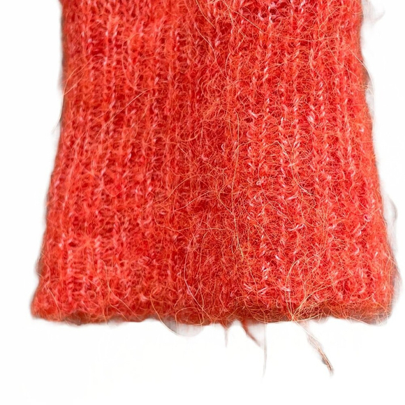 Madewell Orange Alpaca Blend V Neck Cardigan Size XS - Picture 9 of 13